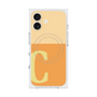 プレミアムスクエアケース with MagSafe［ オリジナル - initial two tone - C orange ］
