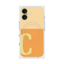プレミアムスクエアケース with MagSafe［ オリジナル - initial two tone - C orange ］