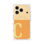 プレミアムスクエアケース with MagSafe［ オリジナル - initial two tone - C orange ］