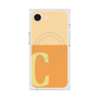 プレミアムスクエアケース with MagSafe［ オリジナル - initial two tone - C orange ］