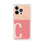 プレミアムスクエアケース with MagSafe［ オリジナル - initial two tone - C pink ］