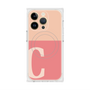 プレミアムスクエアケース with MagSafe［ オリジナル - initial two tone - C pink ］