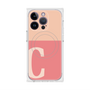 プレミアムスクエアケース with MagSafe［ オリジナル - initial two tone - C pink ］