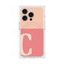 プレミアムスクエアケース with MagSafe［ オリジナル - initial two tone - C pink ］