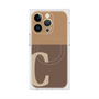 プレミアムスクエアケース with MagSafe［ オリジナル - initial two tone - C brown ］