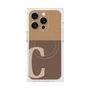 プレミアムスクエアケース with MagSafe［ オリジナル - initial two tone - C brown ］
