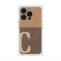 プレミアムスクエアケース with MagSafe［ オリジナル - initial two tone - C brown ］