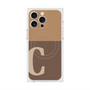 プレミアムスクエアケース with MagSafe［ オリジナル - initial two tone - C brown ］