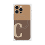 プレミアムスクエアケース with MagSafe［ オリジナル - initial two tone - C brown ］