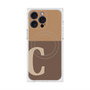 プレミアムスクエアケース with MagSafe［ オリジナル - initial two tone - C brown ］