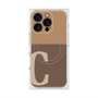 プレミアムスクエアケース with MagSafe［ オリジナル - initial two tone - C brown ］