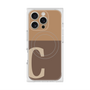 プレミアムスクエアケース with MagSafe［ オリジナル - initial two tone - C brown ］