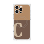 プレミアムスクエアケース with MagSafe［ オリジナル - initial two tone - C brown ］
