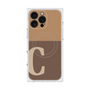 プレミアムスクエアケース with MagSafe［ オリジナル - initial two tone - C brown ］