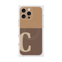 プレミアムスクエアケース with MagSafe［ オリジナル - initial two tone - C brown ］