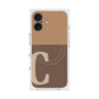 プレミアムスクエアケース with MagSafe［ オリジナル - initial two tone - C brown ］
