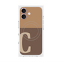 プレミアムスクエアケース with MagSafe［ オリジナル - initial two tone - C brown ］