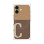 プレミアムスクエアケース with MagSafe［ オリジナル - initial two tone - C brown ］