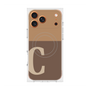 プレミアムスクエアケース with MagSafe［ オリジナル - initial two tone - C brown ］