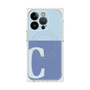 プレミアムスクエアケース with MagSafe［ オリジナル - initial two tone - C blue ］
