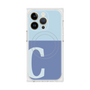 プレミアムスクエアケース with MagSafe［ オリジナル - initial two tone - C blue ］