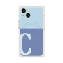 プレミアムスクエアケース with MagSafe［ オリジナル - initial two tone - C blue ］