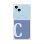 プレミアムスクエアケース with MagSafe［ オリジナル - initial two tone - C blue ］