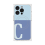 プレミアムスクエアケース with MagSafe［ オリジナル - initial two tone - C blue ］