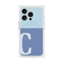 プレミアムスクエアケース with MagSafe［ オリジナル - initial two tone - C blue ］