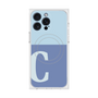 プレミアムスクエアケース with MagSafe［ オリジナル - initial two tone - C blue ］