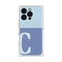プレミアムスクエアケース with MagSafe［ オリジナル - initial two tone - C blue ］