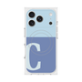 プレミアムスクエアケース with MagSafe［ オリジナル - initial two tone - C blue ］