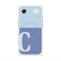 プレミアムスクエアケース with MagSafe［ オリジナル - initial two tone - C blue ］