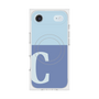 プレミアムスクエアケース with MagSafe［ オリジナル - initial two tone - C blue ］