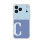 プレミアムスクエアケース with MagSafe［ オリジナル - initial two tone - C blue ］
