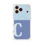 プレミアムスクエアケース with MagSafe［ オリジナル - initial two tone - C blue ］