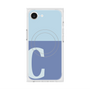プレミアムスクエアケース with MagSafe［ オリジナル - initial two tone - C blue ］