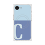 プレミアムスクエアケース with MagSafe［ オリジナル - initial two tone - C blue ］
