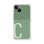 プレミアムスクエアケース with MagSafe［ オリジナル - initial two tone - C green ］