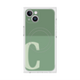 プレミアムスクエアケース with MagSafe［ オリジナル - initial two tone - C green ］