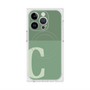 プレミアムスクエアケース with MagSafe［ オリジナル - initial two tone - C green ］
