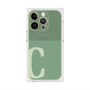 プレミアムスクエアケース with MagSafe［ オリジナル - initial two tone - C green ］