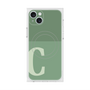 プレミアムスクエアケース with MagSafe［ オリジナル - initial two tone - C green ］