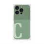 プレミアムスクエアケース with MagSafe［ オリジナル - initial two tone - C green ］