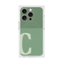 プレミアムスクエアケース with MagSafe［ オリジナル - initial two tone - C green ］