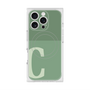 プレミアムスクエアケース with MagSafe［ オリジナル - initial two tone - C green ］