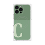 プレミアムスクエアケース with MagSafe［ オリジナル - initial two tone - C green ］