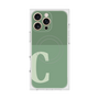 プレミアムスクエアケース with MagSafe［ オリジナル - initial two tone - C green ］