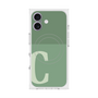 プレミアムスクエアケース with MagSafe［ オリジナル - initial two tone - C green ］