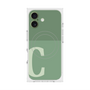 プレミアムスクエアケース with MagSafe［ オリジナル - initial two tone - C green ］